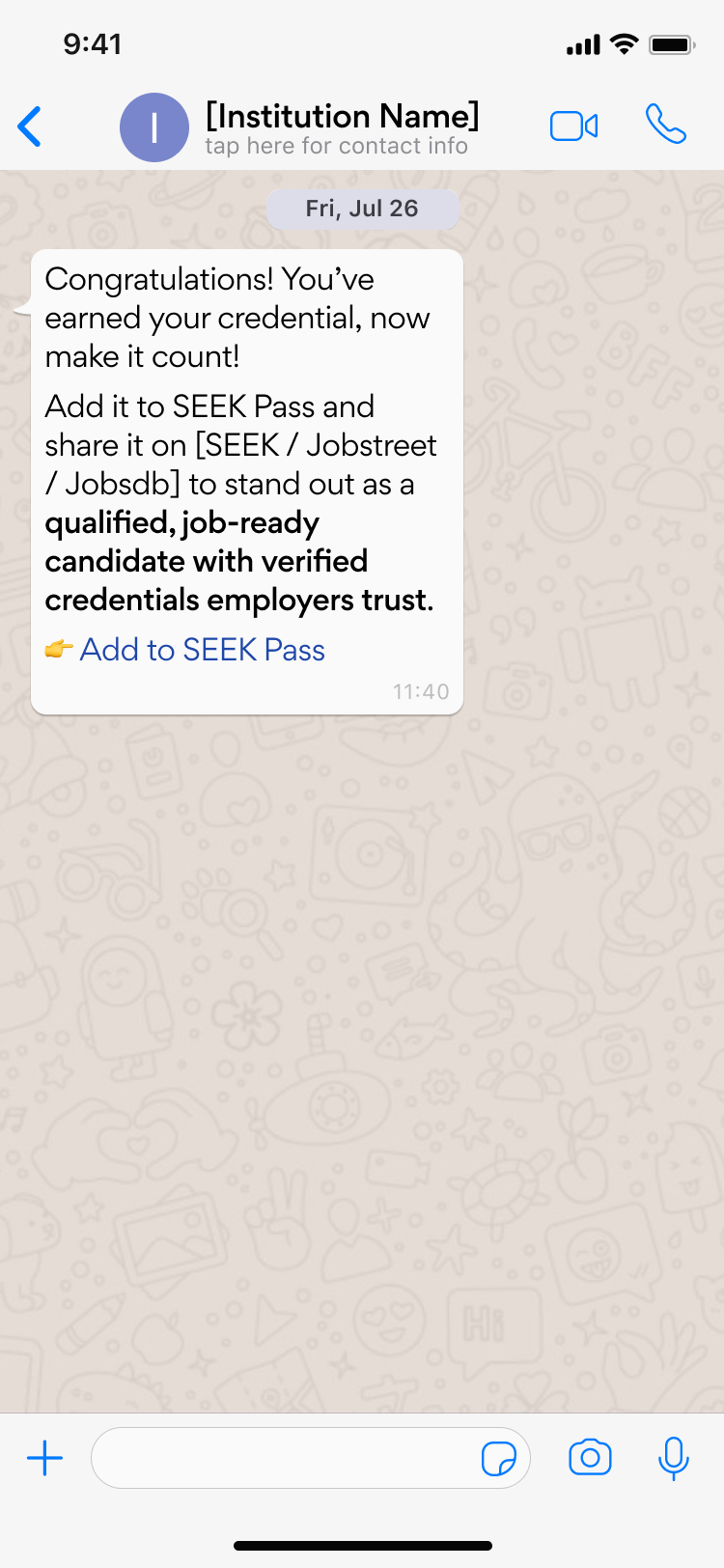 Email template example