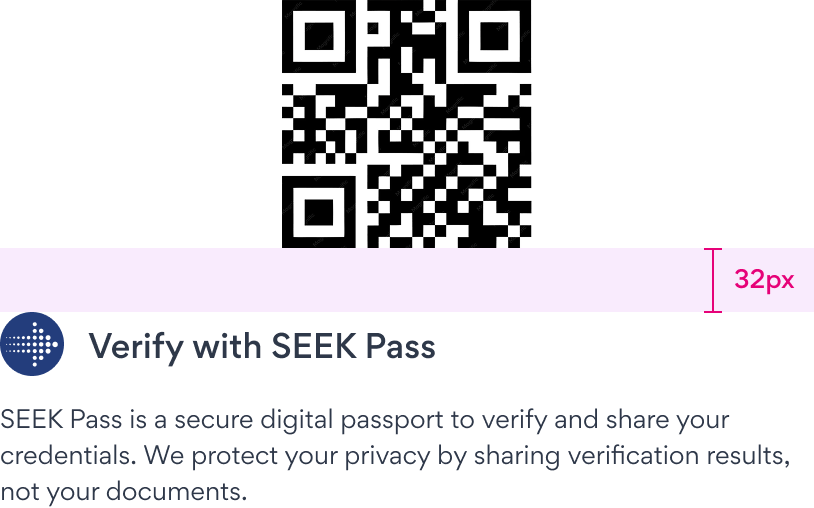 Contoh pola tata letak kode QR
